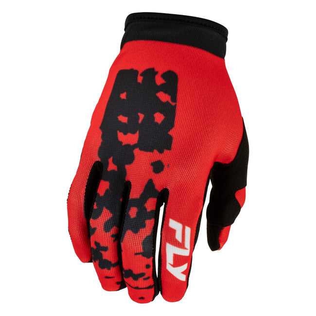 Fly Racing Lite Flake BMX Race Gloves-Red/Black - 1