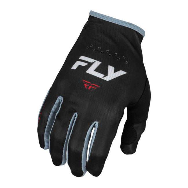Fly Racing Lite BMX Race Gloves-Black/White/Red - 1