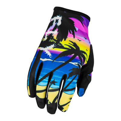 Fly Racing Lite Malibu BMX Race Gloves-Pink/Blue/Sand