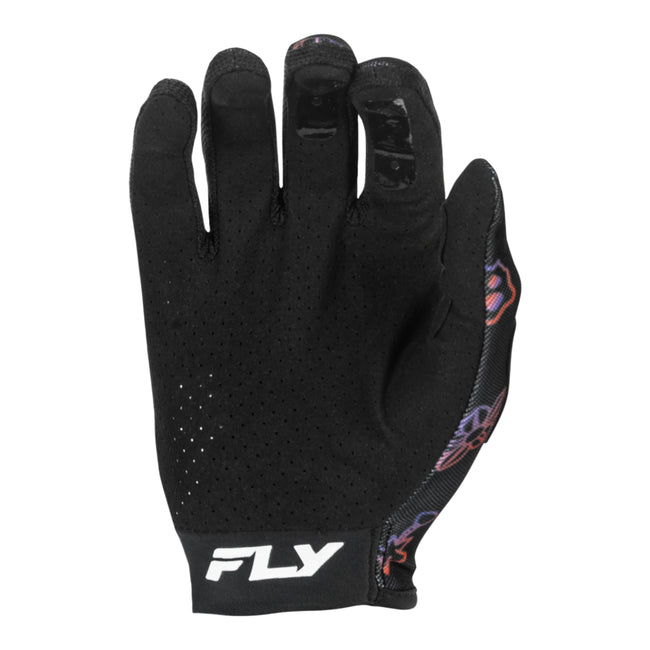 Fly Racing Lite BMX Race Gloves-Outline Black/Red/Purple - 2