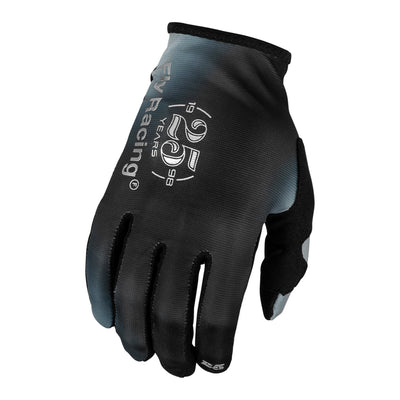 Fly Racing Lite SE Legacy BMX Race Gloves-Light Grey/Black