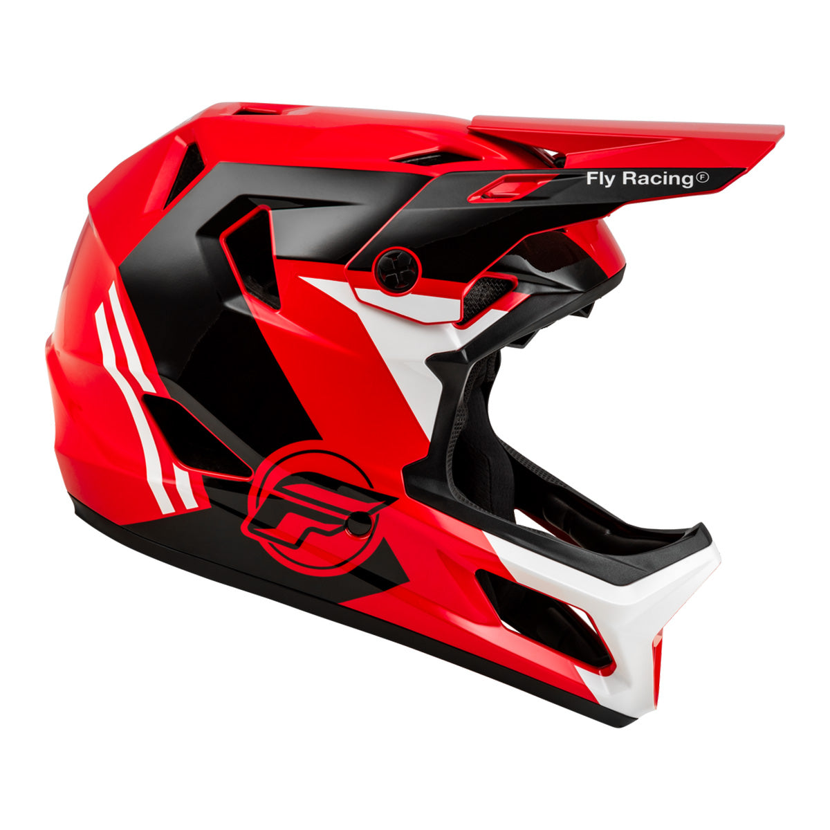 bike helmet black and red Fly Racing Rayce Helmet Red/Black/White XL