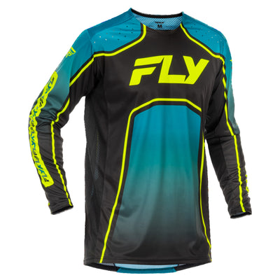 Fly Racing Rayce BMX Race Jersey-Teal/Black/Lime