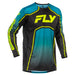 Fly Racing Rayce BMX Race Jersey-Teal/Black/Lime - 1