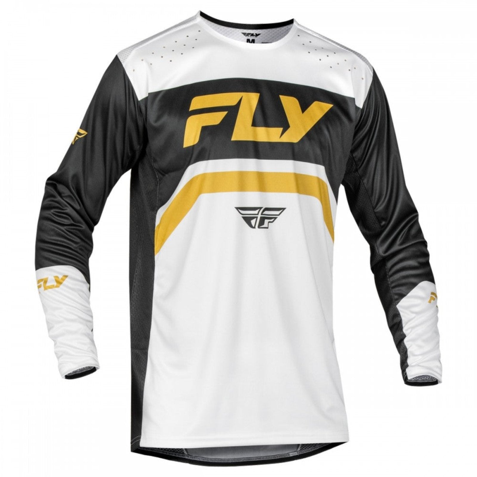 Fly Racing Rayce BMX Race JerseyWhite/Black/Gold J&R Bicycles, Inc.