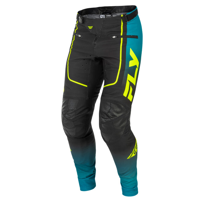 Fly Racing Rayce BMX Race Pants-Teal/Black/Lime - 2