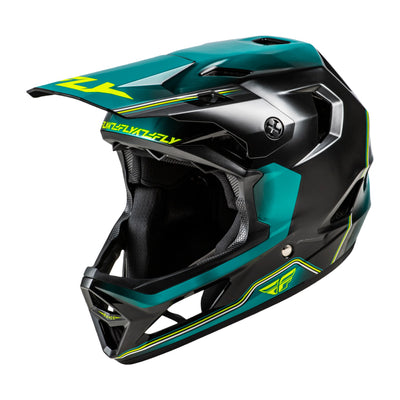 Fly Racing Rayce Repeat BMX Race Helmet-Black/Teal/Hi-Viz
