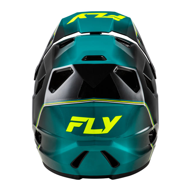 Fly Racing Rayce Repeat BMX Race Helmet-Black/Teal/Hi-Viz - 4