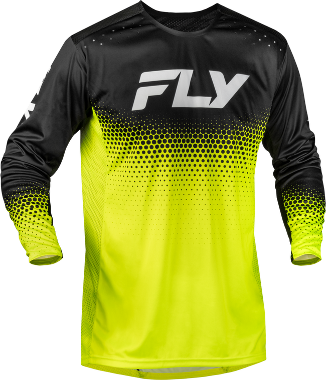 Fly Racing Rayce Sonar BMX Race Jersey-Hi-Viz/Black/White - 1