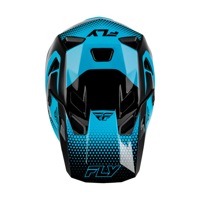 Fly Racing Rayce Sonar BMX Race Helmet-Black/Electric Blue - 3