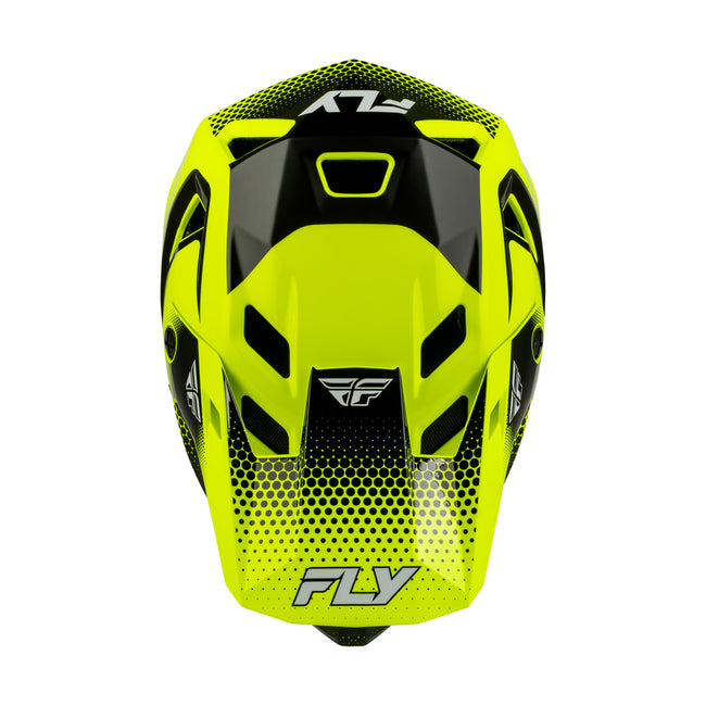 Fly Racing Rayce Sonar BMX Race Helmet-Hi-Vis/Black/White - 3