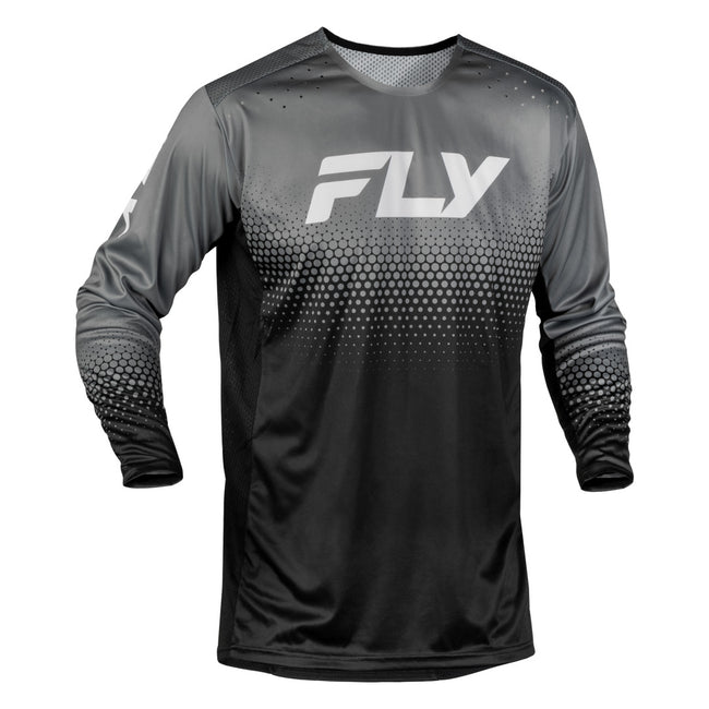 Fly Racing Rayce Sonar BMX Race Jersey-Black/Grey/White - 1
