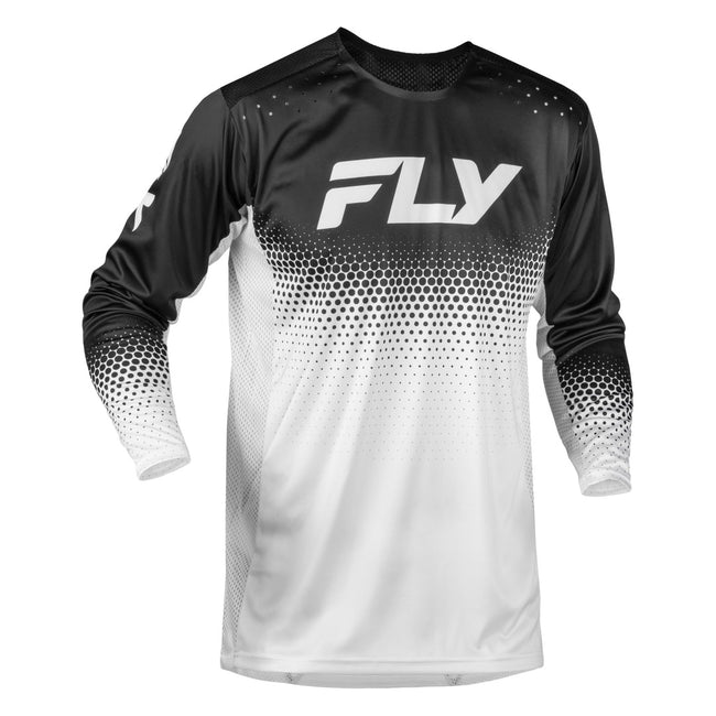 Fly Racing Rayce Sonar BMX Race Jersey-White/Black - 1