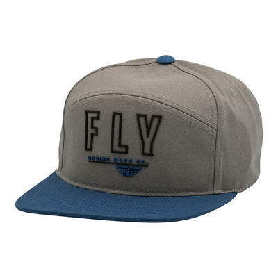 Fly Racing Skyline Snapback Hat-Light Grey/Blue