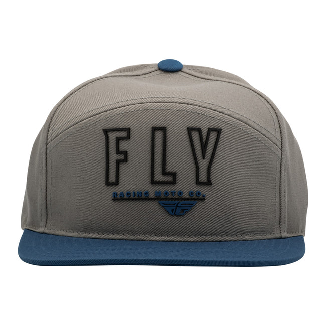 Fly Racing Skyline Snapback Hat-Light Grey/Blue - 2