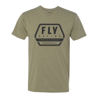 Fly Racing Track T-Shirt-Khaki