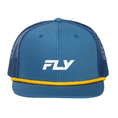Fly Racing Trucker Snapback Hat-Blue/Yellow