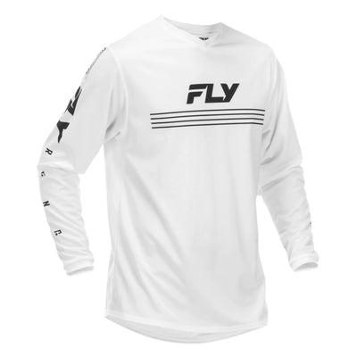 Fly Racing Universal BMX Race Jersey-White/Black