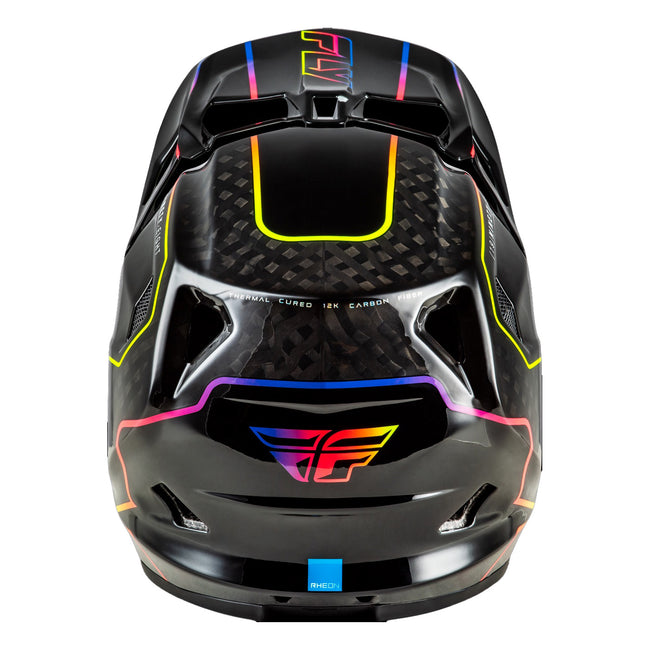 Fly Racing Werx-R Carbon BMX Race Helmet-Flow Black Carbon/Black/Multi - 2