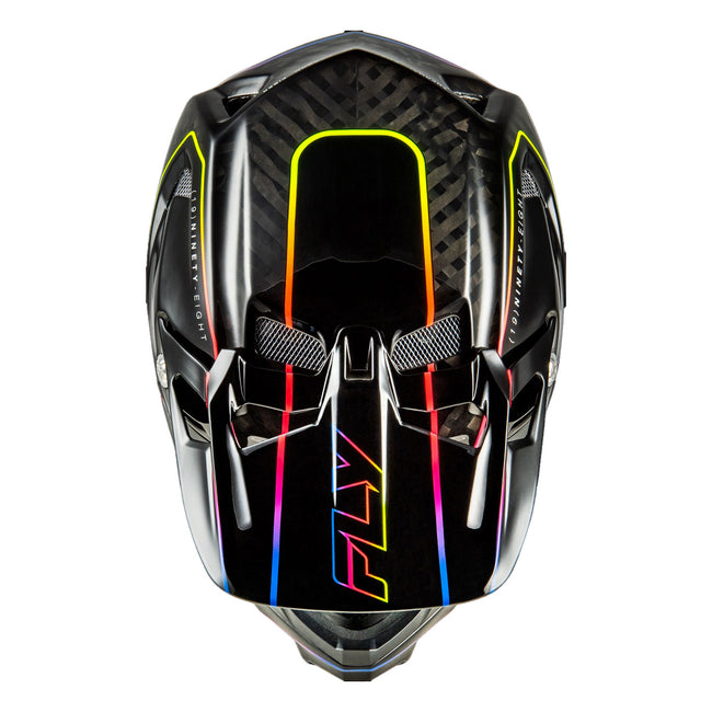 Fly Racing Werx-R Carbon BMX Race Helmet-Flow Black Carbon/Black/Multi - 3