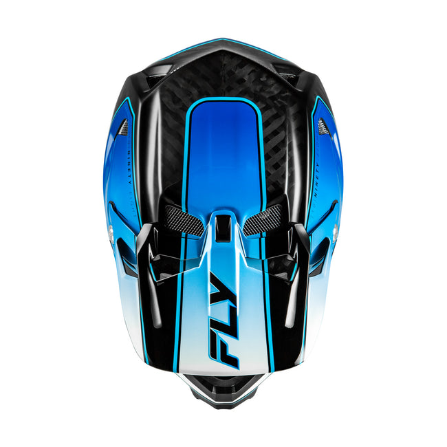 Fly Racing Werx-R Carbon BMX Race Helmet-Flow Black Carbon/Blue/White - 3