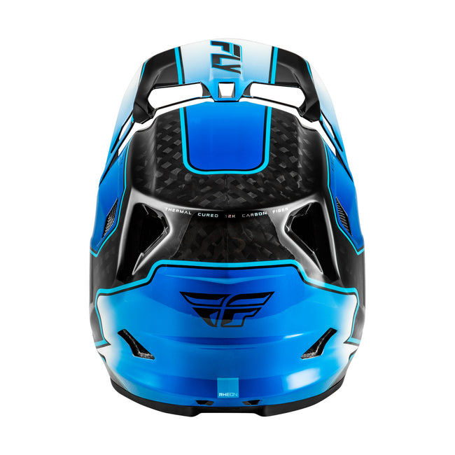 Fly Racing Werx-R Carbon BMX Race Helmet-Flow Black Carbon/Blue/White - 4