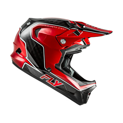 Fly Racing Werx-R Carbon BMX Race Helmet-Flow Black Carbon/Red