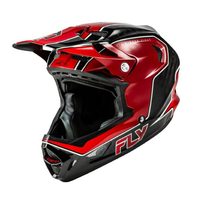 Fly Racing Werx-R Carbon BMX Race Helmet-Flow Black Carbon/Red - 2