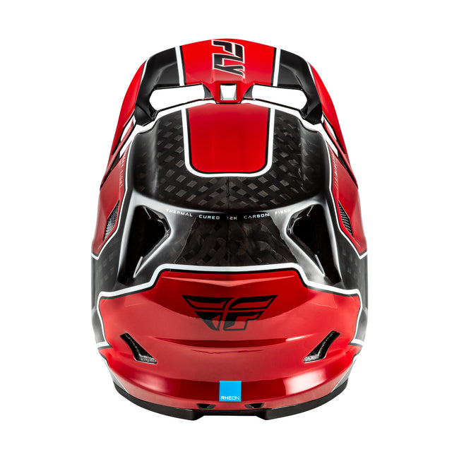 Fly Racing Werx-R Carbon BMX Race Helmet-Flow Black Carbon/Red - 3