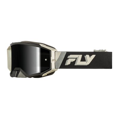 Fly Racing Zone Elite Goggles-Black/Grey W/Black Mirror/Smoke Lens