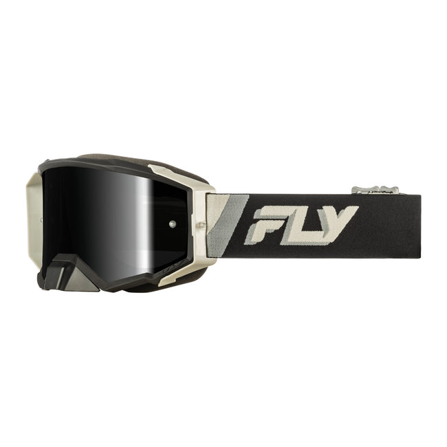 Fly Racing Zone Elite Goggles-Black/Grey W/Black Mirror/Smoke Lens - 1