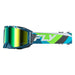 Fly Racing Zone Elite Retro Goggles-Green w/Iridescent Green Mirror Lens - 1