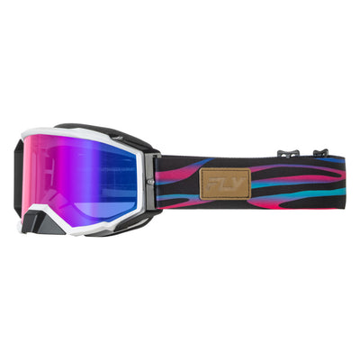 Fly Racing Zone Elite Stripe Goggles-Multi w/Magenta Mirror/Blue Lens