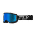 Fly Racing Zone Goggles-Black/Black w/Sky Blue Mirror/Smoke Lens - 1