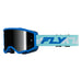Fly Racing Zone Goggles-Blue/White w/Black Mirror/Smoke Lens - 1