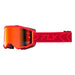 Fly Racing Zone Goggles-Red/Crimson W/Red Mirror/Smoke Lens - 1
