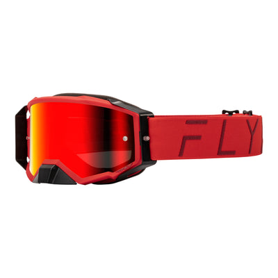 Fly Racing Zone Pro Goggle-Red with Red Mirror/Smoke Lens