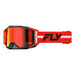 Fly Racing Zone Pro Goggles-Red/Black/Grey W/Red Mirror/Smoke Lens - 1