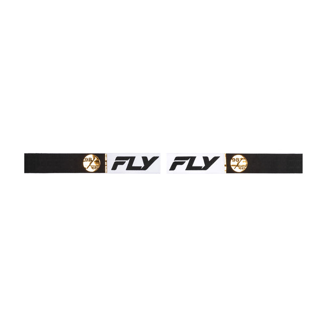 Fly Racing Zone Pro Goggles-White/Black/Gold w/Gold Mirror/Smoke Lens - 2