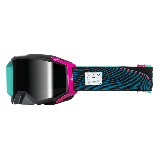Fly Racing Zone Pro Wave Goggles-Black/Purple w/Black Mirror Smoke Lens - 1