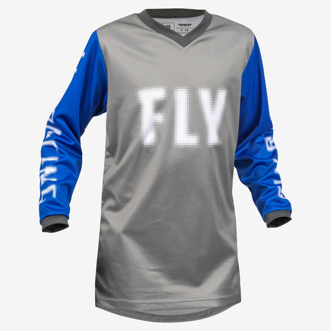 Fly Racing F-16 BMX Race Jersey-Grey/Blue - 1