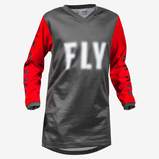 Fly Racing F-16 BMX Race Jersey-Grey/Red - 1