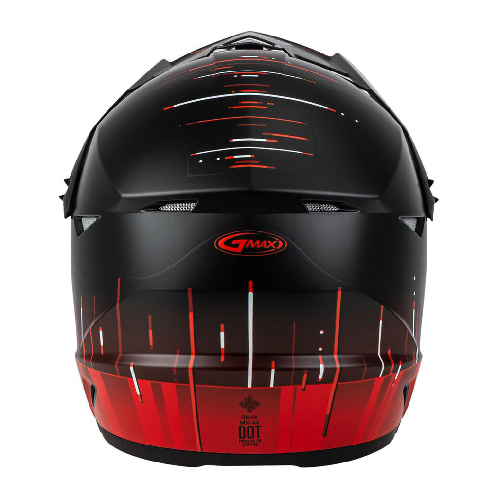 GMAX MX-46 Frequency BMX Race Helmet-Matte Black-Red – J&R