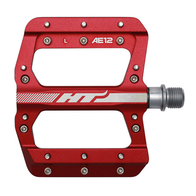 HT AE12 Platform BMX Pedals-Red - 1