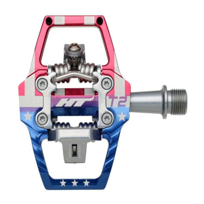 HT T2-SX LTD US Flag Clipless BMX Pedals-Red/White/Blue