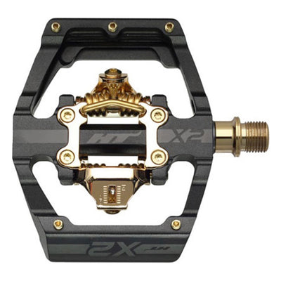 HT X2-SX LTD 2024 Olympic Edition BMX Clipless Pedals-Black/Gold