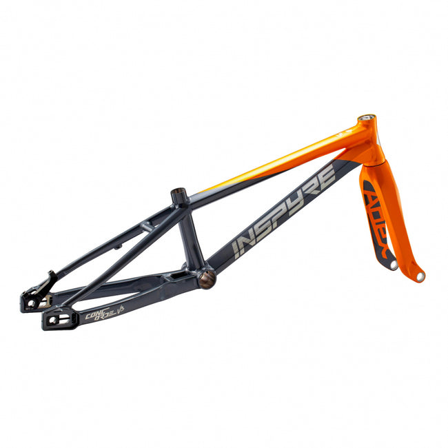 Inspyre Concord V3 Alloy BMX Race Frame-Orange/Gun Metal - 4