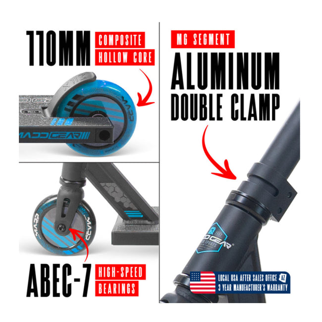 Madd Gear MG3 Zen Pro Scooter-Black/Blue - 3