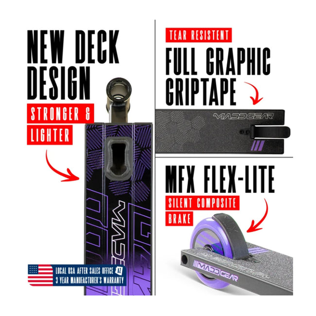 Madd Gear MG3 Zen Pro Scooter-Black/Purple - 2
