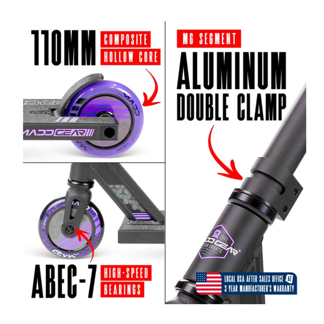 Madd Gear MG3 Zen Pro Scooter-Black/Purple - 3